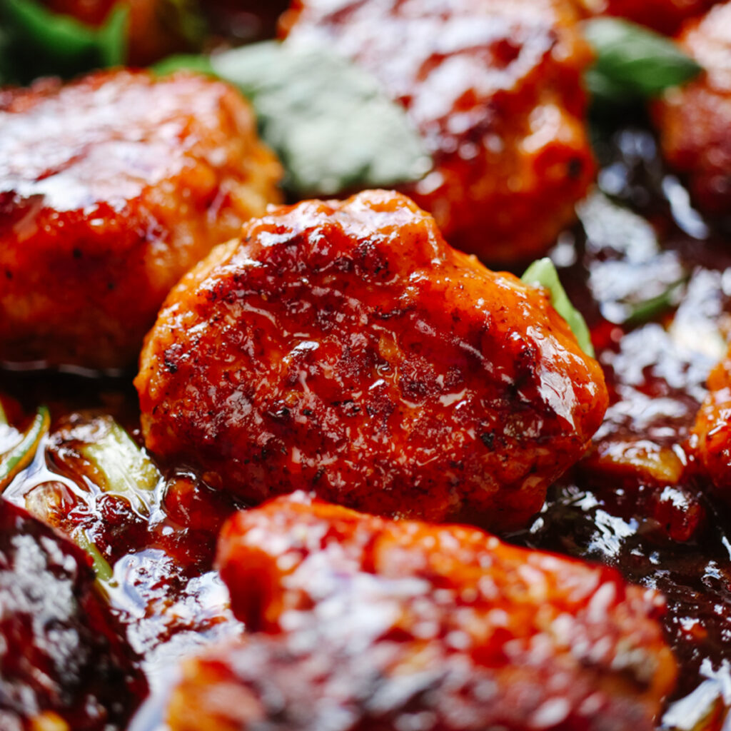 orange chicken meatball