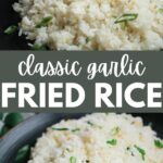 filipino garlic fried rice collage